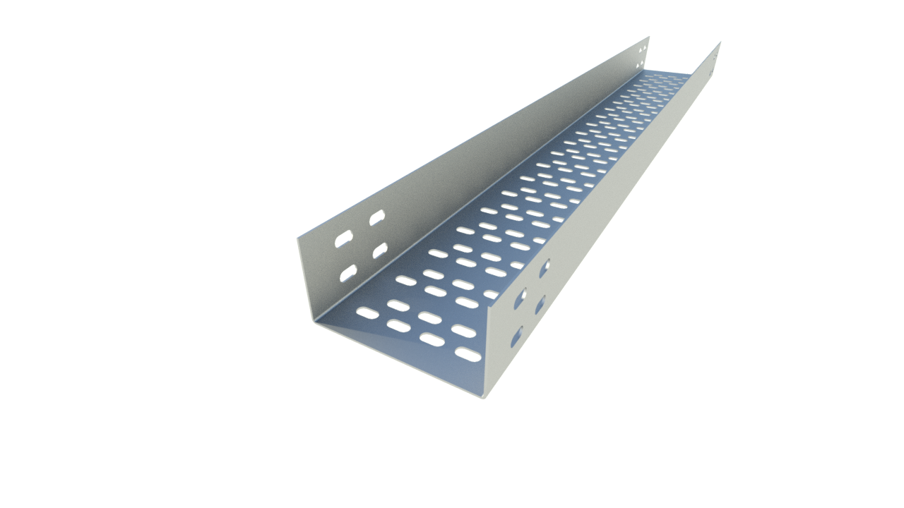 Perforated galvanized cable tray for electrical cable management